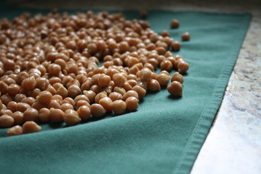 chickpeas drying